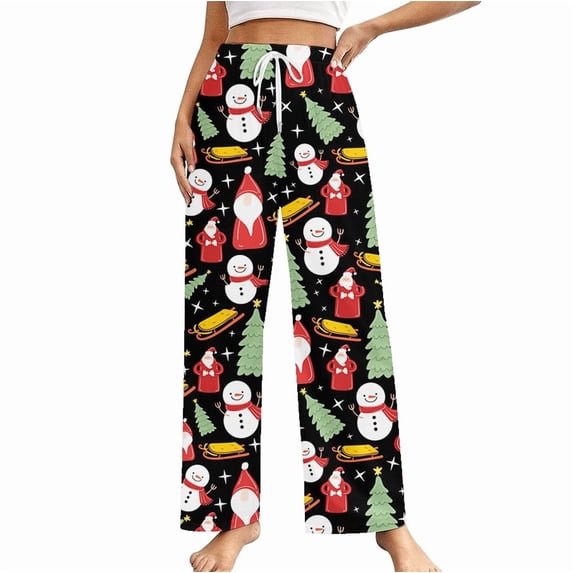 Unisex Christmas Pajama Pants Women Men Couples Pjs Pants Lough Pants Unisex Pajama Bottom for Xmas Family Matching Pajama Costume Christmas Gifts