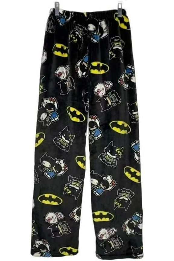 Fuzzy Halloween Pajama Pants for Women, Hello Cartoon Kitty Flannel Plush Pjs Pants Cute Anime Pajamas Bottom Home Lough Pants Sleepwear