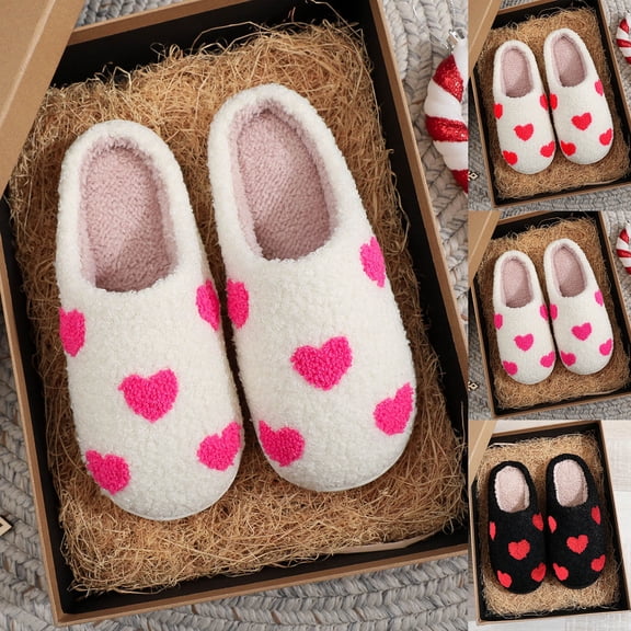 Fuzzy House Slippers For Women Fluffy Memory Foam Suede Slippers With Faux Fur Collar Indoor Outdoor Pink 45