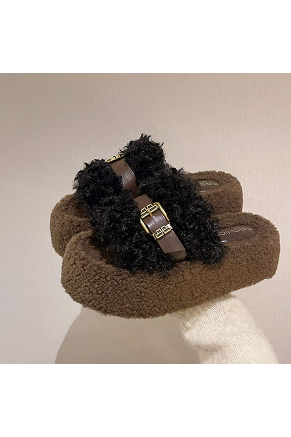 Fuzzy House Slippers For Women Womens Slippers With Arch Support Lightweight Cozy Memory Foam Indoor Open-Toe Comfy Shoes For Women Cold Weather Indoors Home Slippers