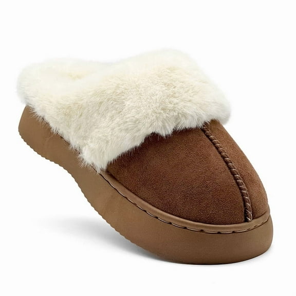 Fuzzy House Slippers for Girls Boys, Kids Soft Plush House Shoes Winter Warm Indoor Outdoor Slippers