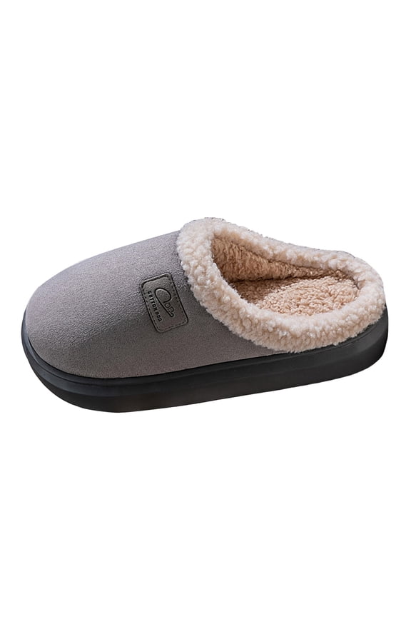 Fuzzy House Slippers for Women Memory Foam Suede Platform Mini Boots Plush Fleece Mules Clogs 2025 Indoor Outdoor House Shoes