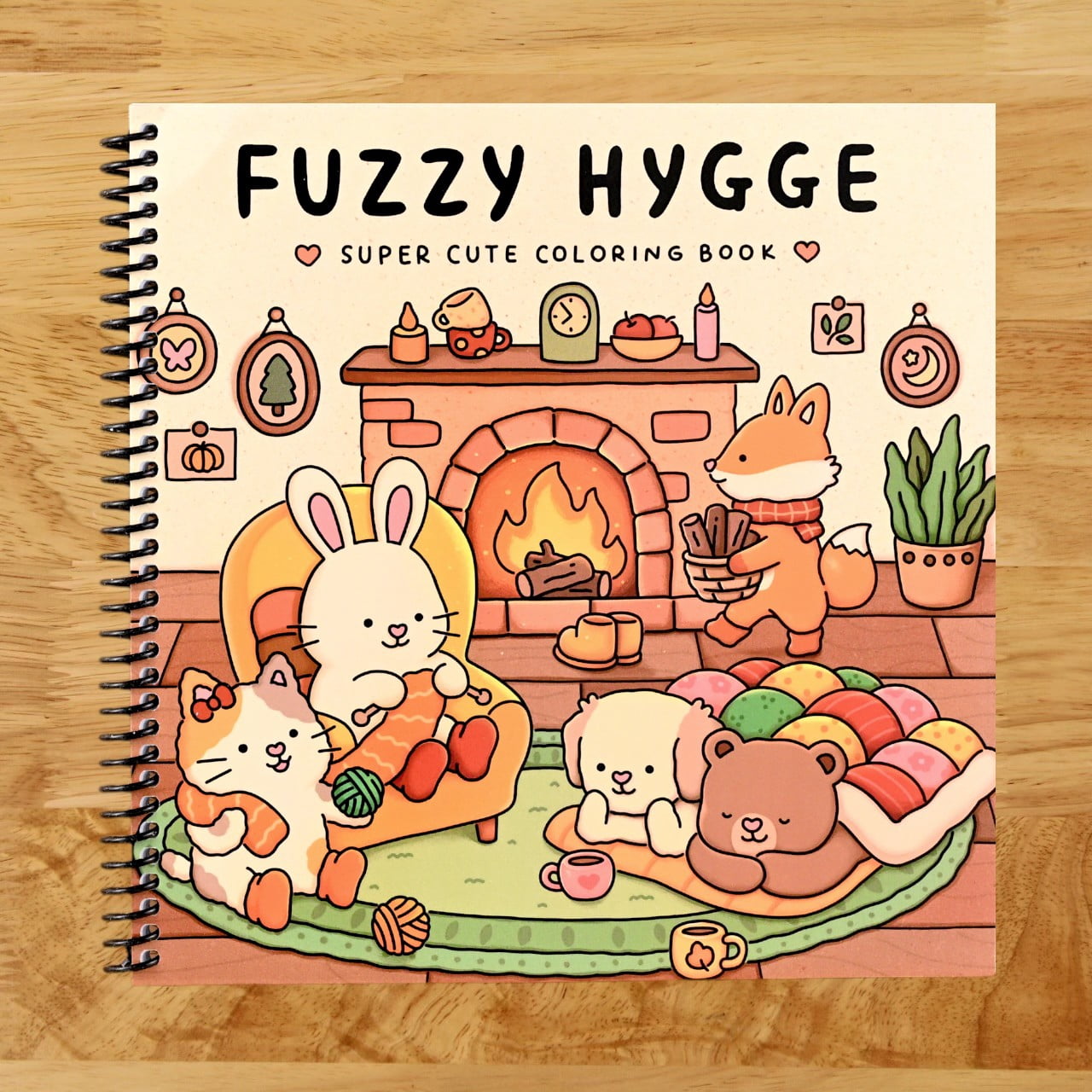Fuzzy Hygge: Cute and Cozy Coloring Book for Adults Teens Featuring ...