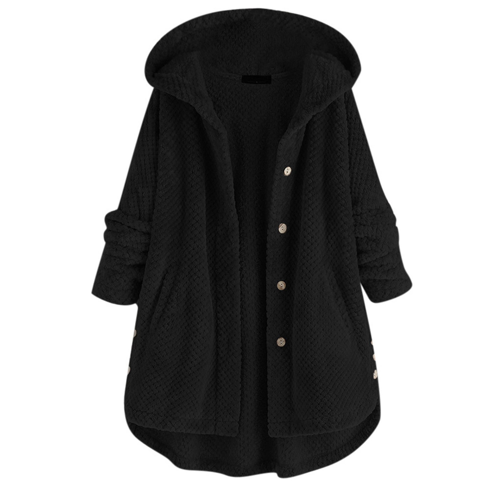Fuzzy Jacket Women Zip Up Winter Coats Casual Long Sleeve Outwear ...