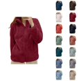 thumbnail image 1 of Fuzzy Jackets for Women 2026 Casual Thick Thermal Long Sleeve Stand Collar Full Zip Up Winter Coat Outerwear, 1 of 4