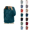 thumbnail image 1 of Fuzzy Jackets for Women 2026 Fashion Soft Thermal Long Sleeve Stand Collar Full Zip Up Winter Coat Outerwear, 1 of 4