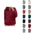 thumbnail image 1 of Fuzzy Jackets for Women 2026 Fashion Soft Thermal Long Sleeve Stand Collar Full Zip Up Winter Coat Outerwear, 1 of 4
