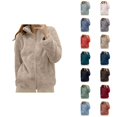 thumbnail image 1 of Fuzzy Jackets for Women 2026 Fashion Soft Thermal Long Sleeve Stand Collar Full Zip Up Winter Coat Outerwear, 1 of 4