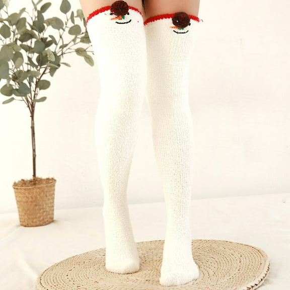 Fuzzy Over Knee Cartoon Thigh High Home Socks Winter Socks Socks Women's Warm High Leggings Warm Socks Stockings Garter Garter Thigh Highs Large Fishnets Thigh High Garter Belt Tights Thigh High