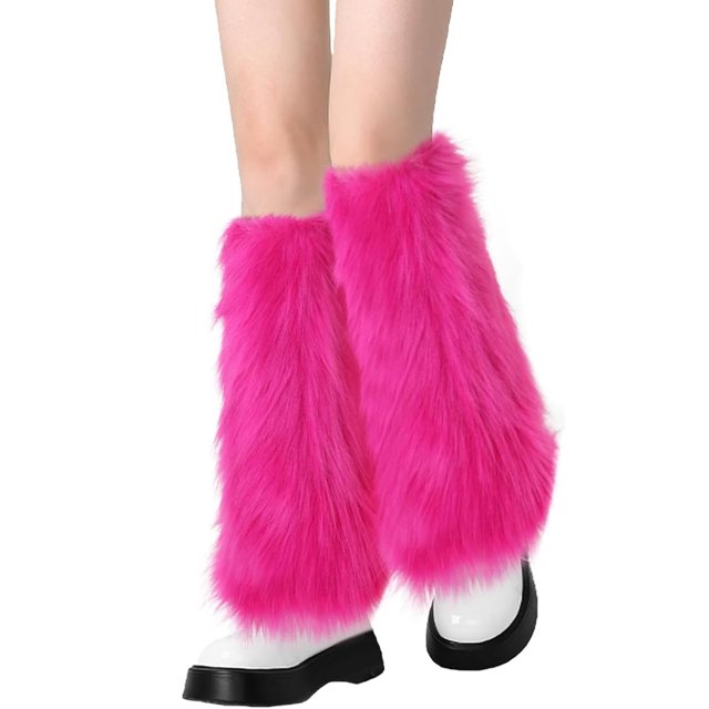 Fuzzy Leg Warmers Y2k Leg Warmers Soft Cozy Faux Fur Leg Warmer Boot Cuff Cover For Women Party