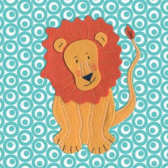 Fuzzy Lion Canvas Art - Catherine Colebrook (24 x 24)