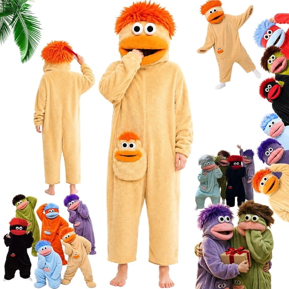 Fuzzy Pajamas Big Mouth Monster Onesie