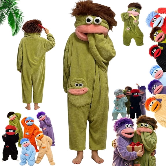 Fuzzy Pajamas Big Mouth Monster Onesie