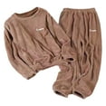 thumbnail image 1 of Fuzzy Pajamas for Women Long Sleeve Pullover Pants Set Womens Lounge Sets Winter Women'S Pajamas, 1 of 2