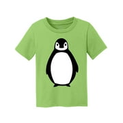 Fuzzy Penguin Kids Cotton T-Shirt - Lime Green - X-Large