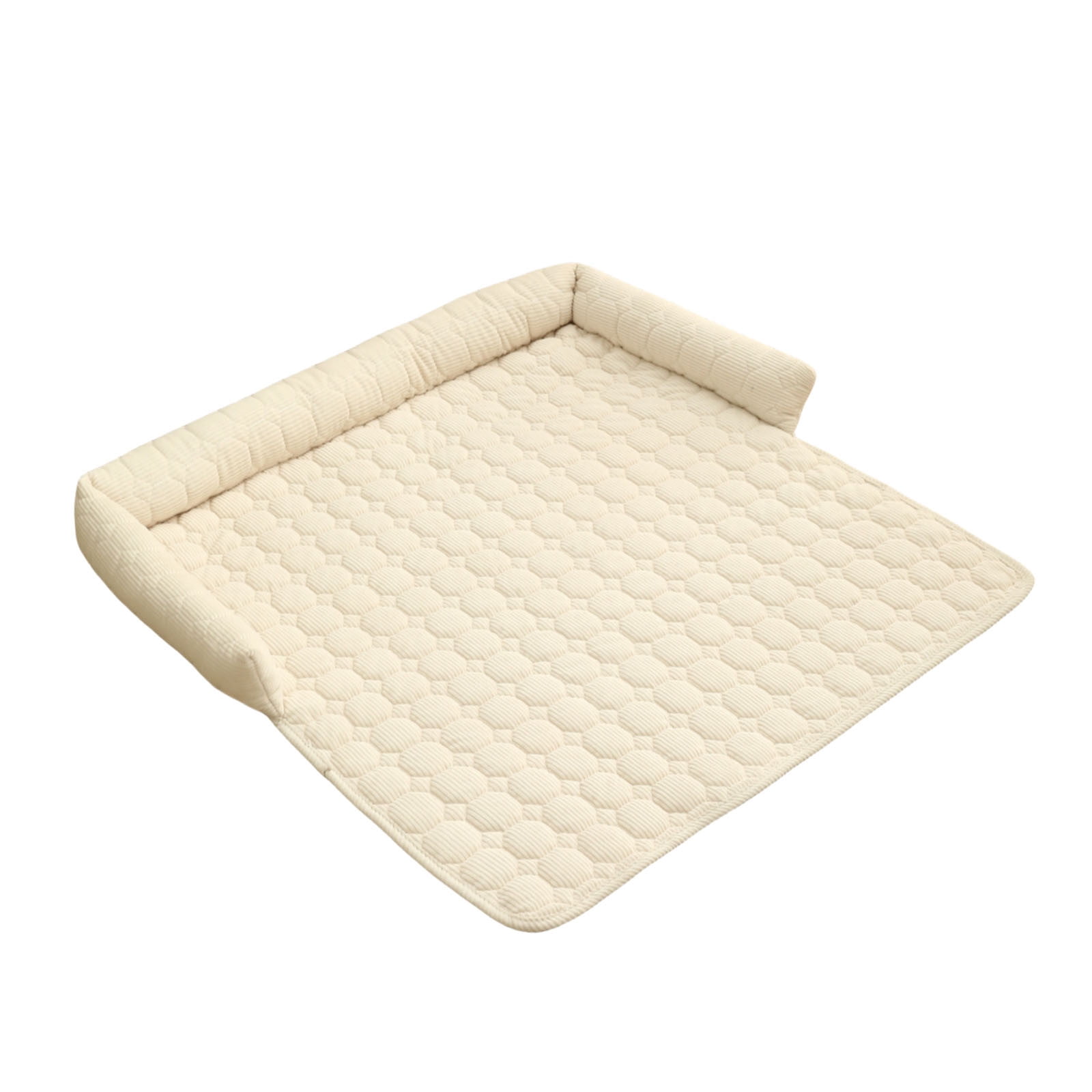 Fuzzy Pet Couch Cover Sofa Protector Calming Dog Bed Mat with Bolster for Large Medium Small Dogs and Cats Furniture