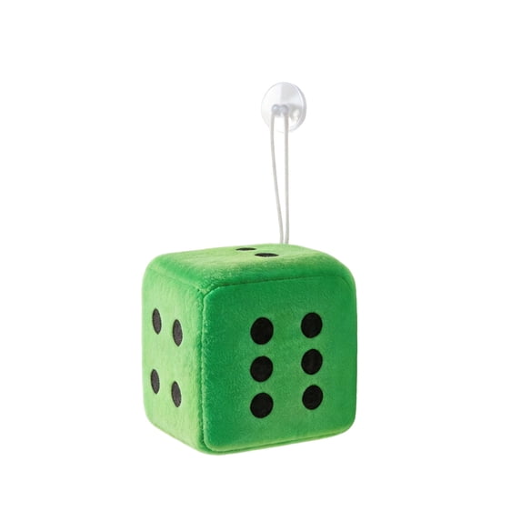 Fuzzy Plush Dice for Car Mirror, Soft Plush Dots - Cute Game Prop Decorative Pendant for Car Interior Hanging Ornament Decoration