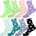 thumbnail image 1 of Fuzzy Polka Dot Super Fuzzy Warm Plush Cozy Cute Socks - Assortment B - 8prs, 1 of 6