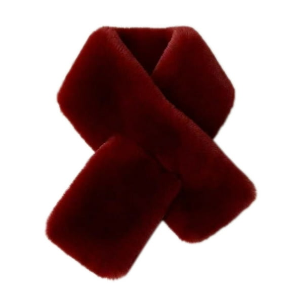Fuzzy Scarfs for Women Thick Warm Long Scarves Lined Large Scarves Fall Winter RD2 One Size