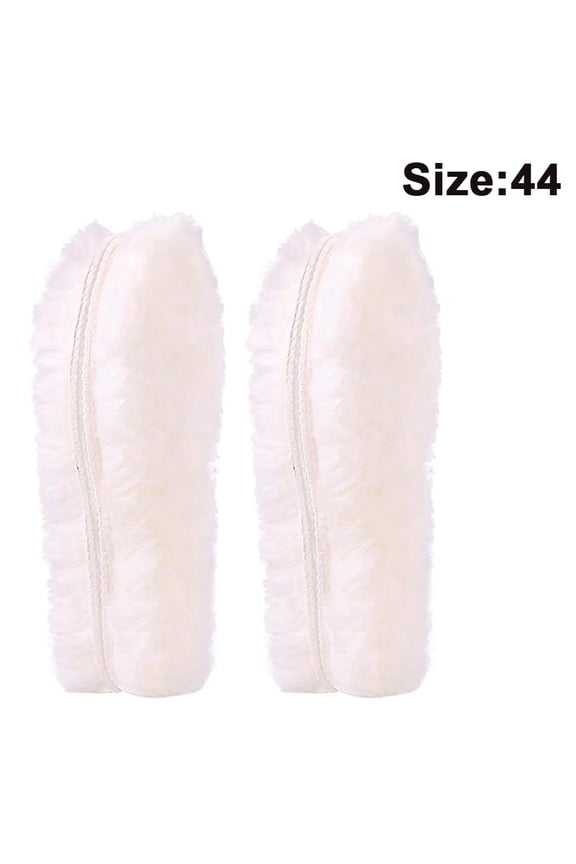 Fuzzy Sheepskin Insole, Warm Thick Fluffy Lambswool Inserts 44