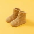 thumbnail image 1 of Fuzzy Slipper Socks Kids Floor Socks for Boys and Girls to Learn to Walk Cycling Socks Yellow M/Y, 1 of 4