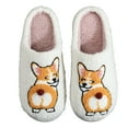 thumbnail image 1 of Fuzzy Slippers For Women Fall Winter Slippers Warm Padded Non Indoor Slippers Warm Cozy Winter House Slippers Bedroom Indoor House Shoes, 1 of 7