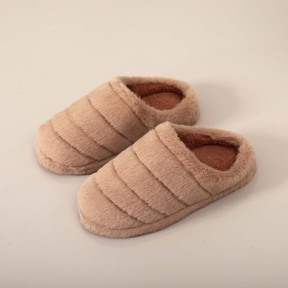 Fuzzy Slippers For Women Fuzzy Slippers Cute Cartoon Fluffy Plush House Slippers For Women Men Indoor Khaki 37