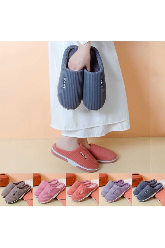 Fuzzy Slippers For Women Plush Memory Foam House Slippers Closed Toe Shoes With Non- Sole Cozy Warm Fuzzy Home Shoes Red 41