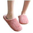 thumbnail image 1 of Fuzzy Slippers House Shoes for Women Men Soft Cozy Warm Plush Bedroom Home Slide Memory Foam Indoor Slip on for Guest, 1 of 6