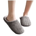 thumbnail image 1 of Fuzzy Slippers House Shoes for Women Men Soft Cozy Warm Plush Bedroom Home Slide Memory Foam Indoor Slip on for Guest, 1 of 7