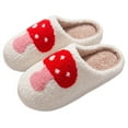 thumbnail image 1 of Fuzzy Slippers For Women Comfortable Home Cute Cartoon Strawberry Winter Slippers Men Couple Thick Bottom Warm Slippers Warm Cozy Winter House Slippers Bedroom Indoor House Shoes, 1 of 7