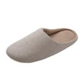 thumbnail image 1 of Fuzzy Slippers For Women Couples Fall Winter Home Warm Cotton Slippers Solid Color Men Couples Home Simple Silent Cotton Slippers Warm Cozy Winter House Slippers Bedroom Indoor House Shoes, 1 of 7