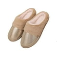 thumbnail image 1 of Fuzzy Slippers For Women Cozy Slippers Fall Winter Leather Indoor Thickened Warm Slippers Couples Soft Bottom Comfort Warm Cozy Winter House Slippers Bedroom Indoor House Shoes, 1 of 6