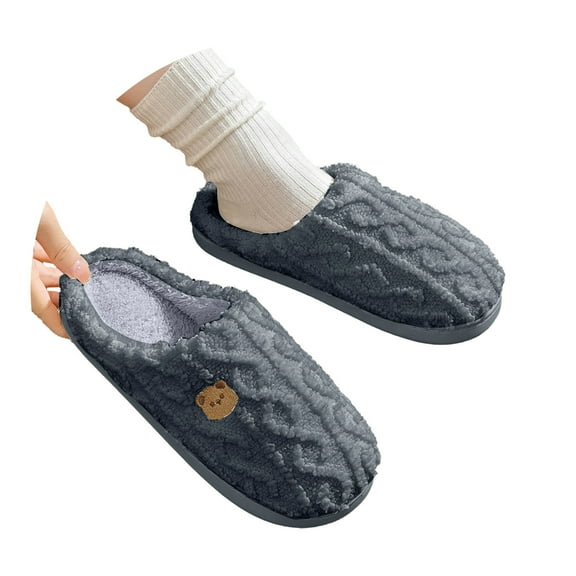 Fuzzy Slippers For Women Fuzzy Moon Slippers Comfy Warm Couple On Heart Slippers Winter Cute Moon Star Slippers Warm Cozy Winter House Slippers Bedroom Indoor House Shoes
