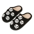 thumbnail image 1 of Fuzzy Slippers Women Halloween Fluffy Winter House Shoes House Slippers Bedroom Slippers Slip On Indoor Comfortable Slippers Woman Slippers Black 43, 1 of 8