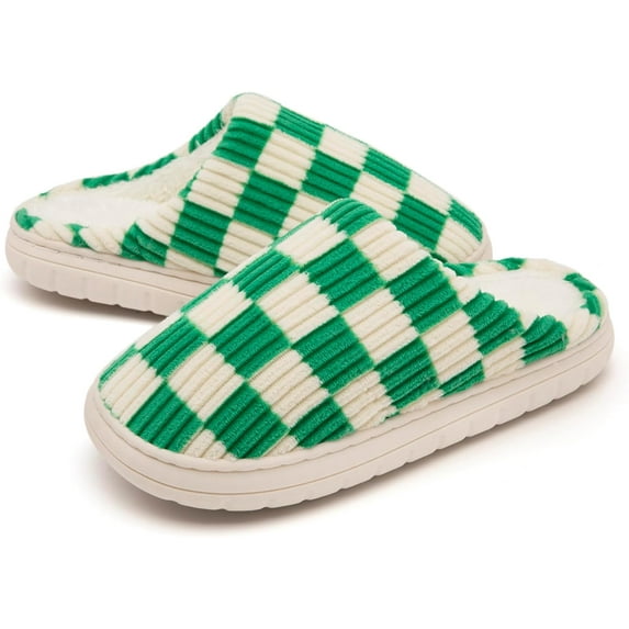 Fuzzy Slippers for Women Indoor,Unisex House Shoes Memory Foam Slippers for Men Winter Warm Plush Bedroom Shoes with Faux Fur Lining Comfy Trendy Gift Slippers