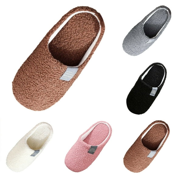 Fuzzy Slippers For Women Men'S Matching Soft Soled Teddy Warmth Home Slippers Lightweight Quiet Indoor Home Shoes Warm Cozy Winter House Slippers Bedroom Indoor House Shoes