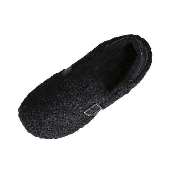 Fuzzy Slippers For Women Slippers Outdoor Comfortable Shoes Casual Warm Fuzzy Slide On Flat Heel Soft Winter Fall Loafers Warm Cozy Winter House Slippers Bedroom Indoor House Shoes