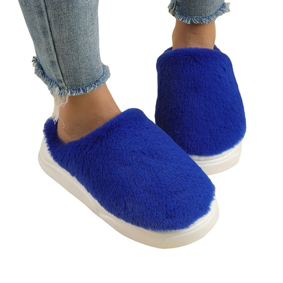 Fuzzy Slippers For Women Slippers Winter Warm Fuzzy Shoes With Sole Cozy Indoor Outdoor Comfortable Soft Slides Home Warm Cozy Winter House Slippers Bedroom Indoor House Shoes
