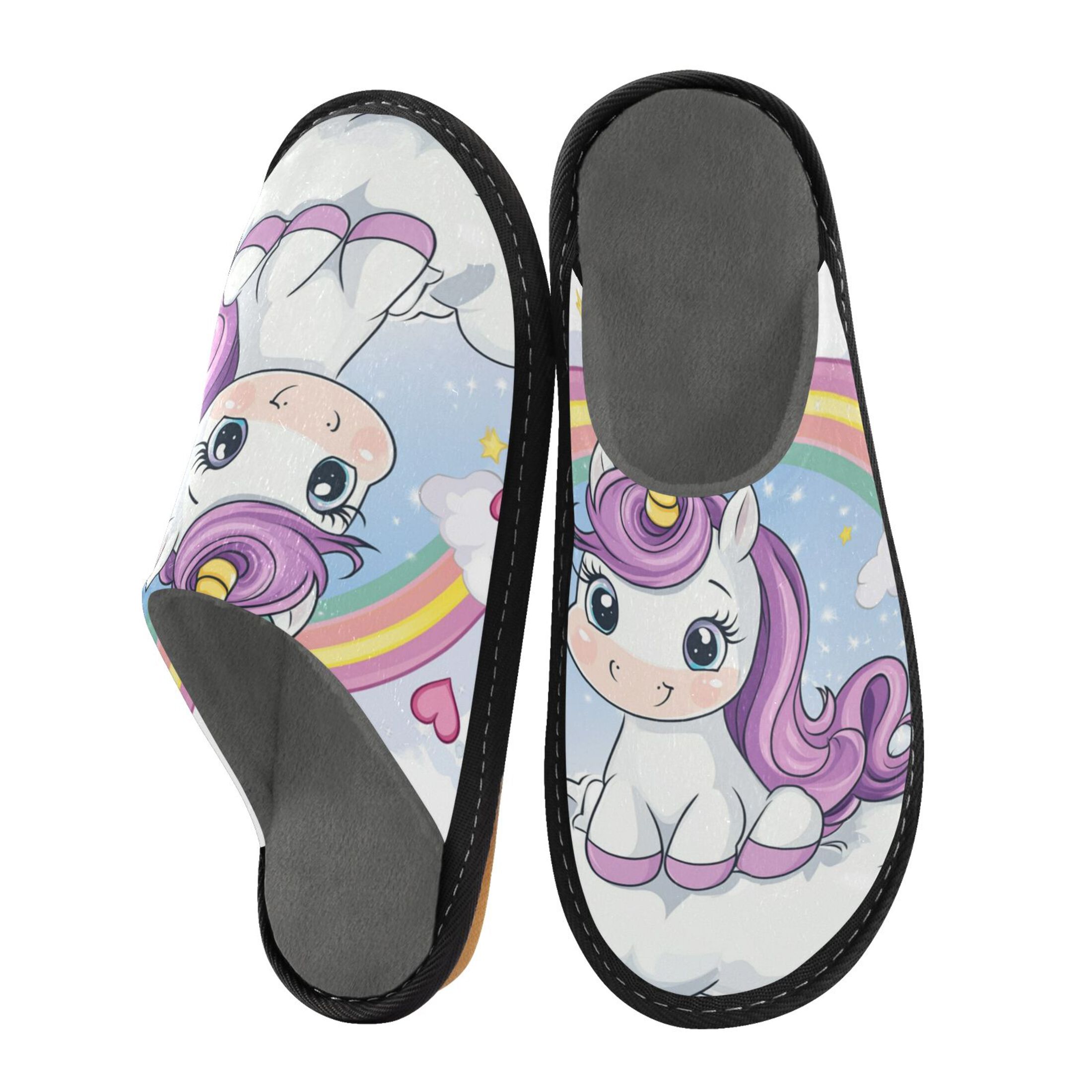 Fuzzless Slippers Fuzzy Slippers Women and Men Non-slip Fuzzy Flat Slippers House Bedroom ...