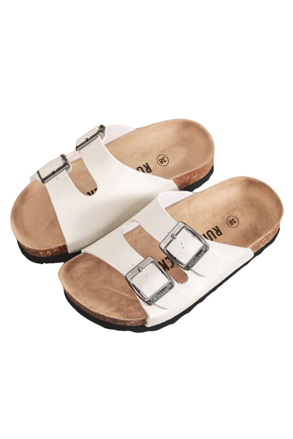 Fuzzy Slippers for Kids Girl's Ruffle Single Band Slides Slippers PU Leather Open Toe Slip on Slippers Girls Sandals Size 1 Kids Flip Flops Size 13
