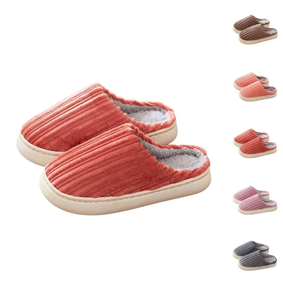 Fuzzy Slippers for Women Men 2025 Winter Soft Warm Cozy Fleece Lined Slip On Slippers Indoor House Shoes