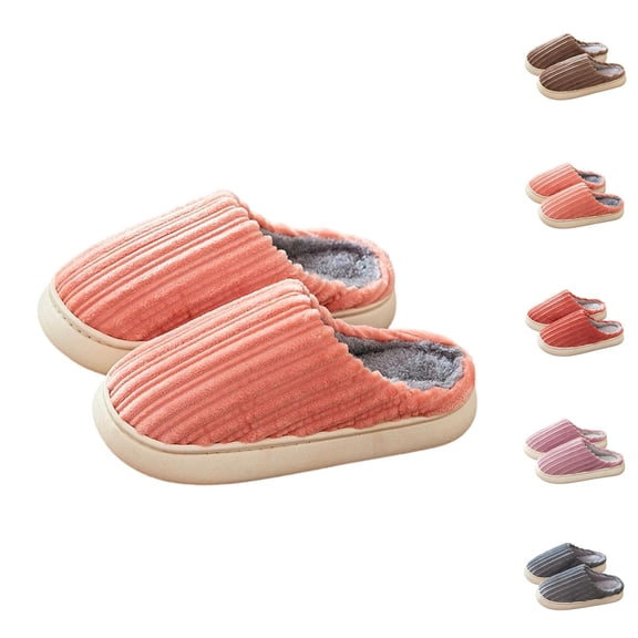 Fuzzy Slippers for Women Men 2025 Winter Soft Warm Cozy Fleece Lined Slip On Slippers Indoor House Shoes