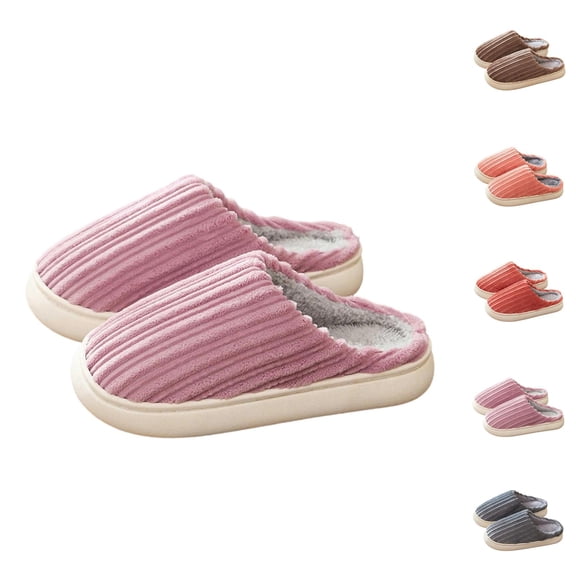 Fuzzy Slippers for Women Men 2025 Winter Soft Warm Cozy Fleece Lined Slip On Slippers Indoor House Shoes