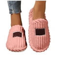 thumbnail image 1 of Fuzzy Slippers for Women Men Guest Adult Cozy Plush Memory Foam House Slides Shoes Winter Bedroom Home Slip on, 1 of 6
