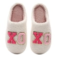 thumbnail image 1 of Fuzzy Slippers for Women Men Valentine's Day Funny Print Matching Slipper Platform Memory Foam Slip on House Shoes White 6, 1 of 5