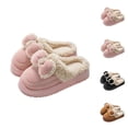 thumbnail image 1 of Fuzzy Slippers for Women 2025 Cute Cow Warm Cozy Plush Lined On Slippers Indoor Non Platform House Shoes, 1 of 1