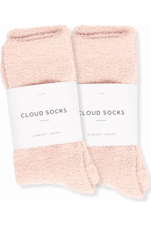 Fuzzy Sock For Women | Cozy Ultra-Luxe Cloud Sock For Women & Men | Warm & Cozy Fuzzy Unisex Sleep Socks | Super Soft Luxurious Fabric (Pink, 2 Pairs)