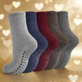 thumbnail image 1 of FREEYOKA 5 Pairs Men Fuzzy Socks Slipper Soft Cozy Plush Fluffy Sock Grips Non Slip Winter Valentine's Day Warm Gifts, 1 of 8