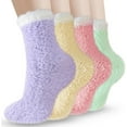 thumbnail image 1 of Fuzzy Socks Soft Cozy Fluffy Slipper Winter Warm Plush Socks Christmas Stocking Stuffers Gifts for Women, 1 of 13